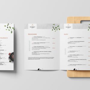 projekt menu dla restauracji