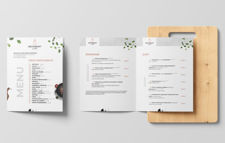 Projekt Menu dla Restauracji