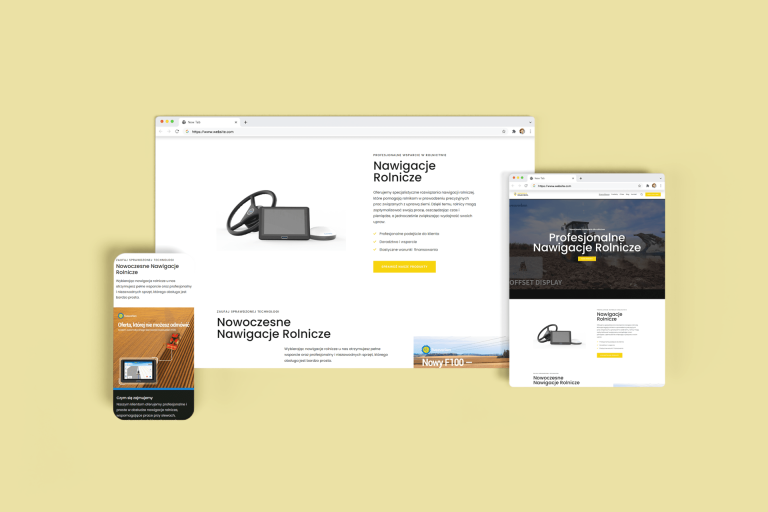 Strona Internetowa dla Firmy z branży Nawigacji Rolniczych