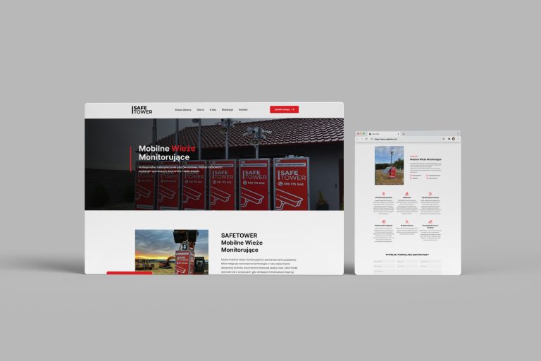 Strona Internetowa dla firmy z branży mobilnych wież do monitoringu